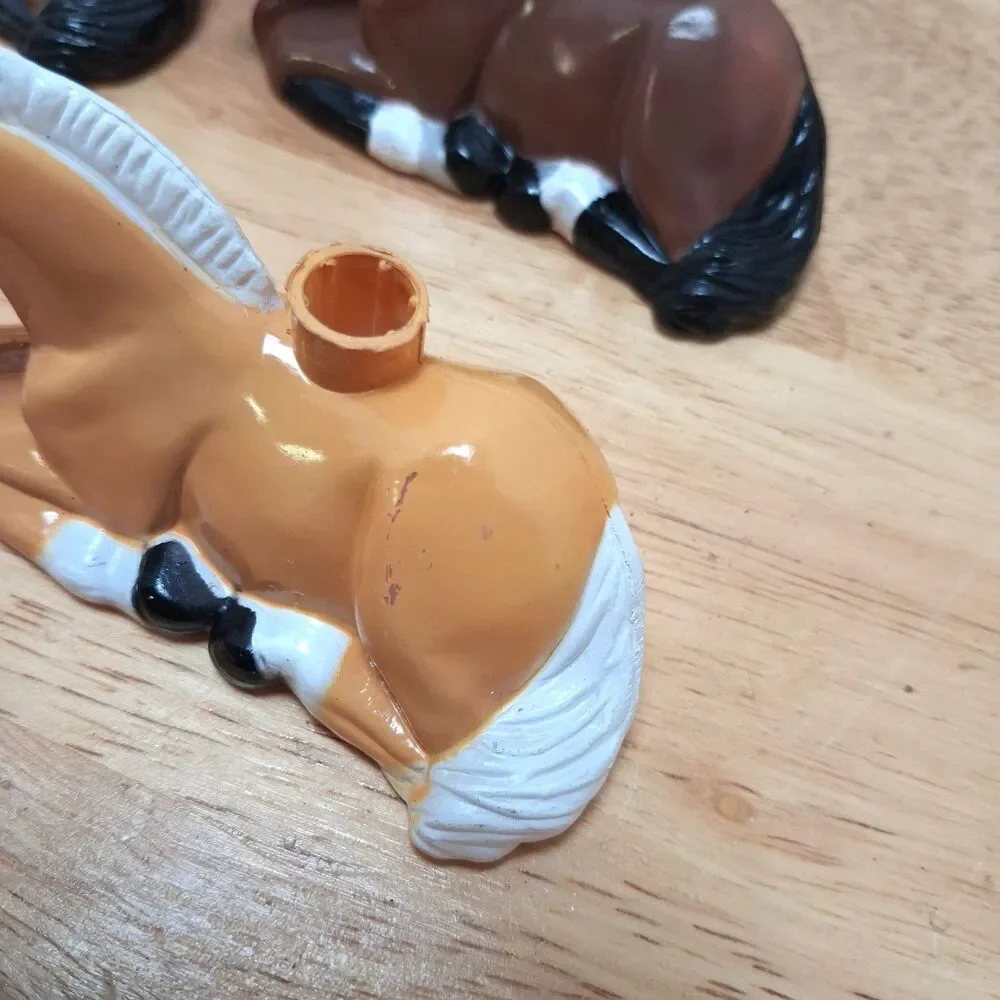 20 Vintage Blow Mold Horse Pony Christmas Tree Light Covers Western Equestrian